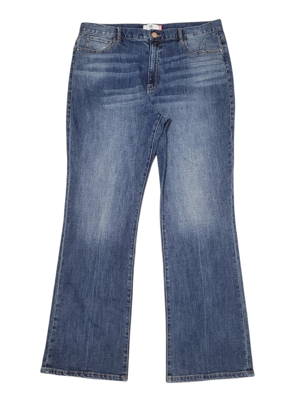 CAbi Women's 5th Avenue Jeans Size 16 Blue Bootcut Mid Rise Normcore Staple